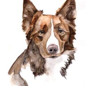 Watercolour Dog Painting